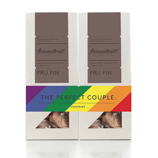 LOVEPRIDE - The perfect couple - 2 x 110g Karameller med chokolade, FRU