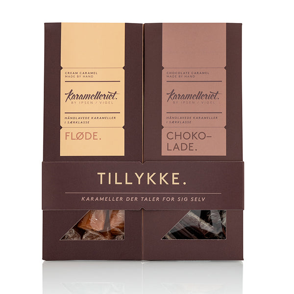 TILLYKKE - 2 x 110g Fløde- og Chokoladekaramel
