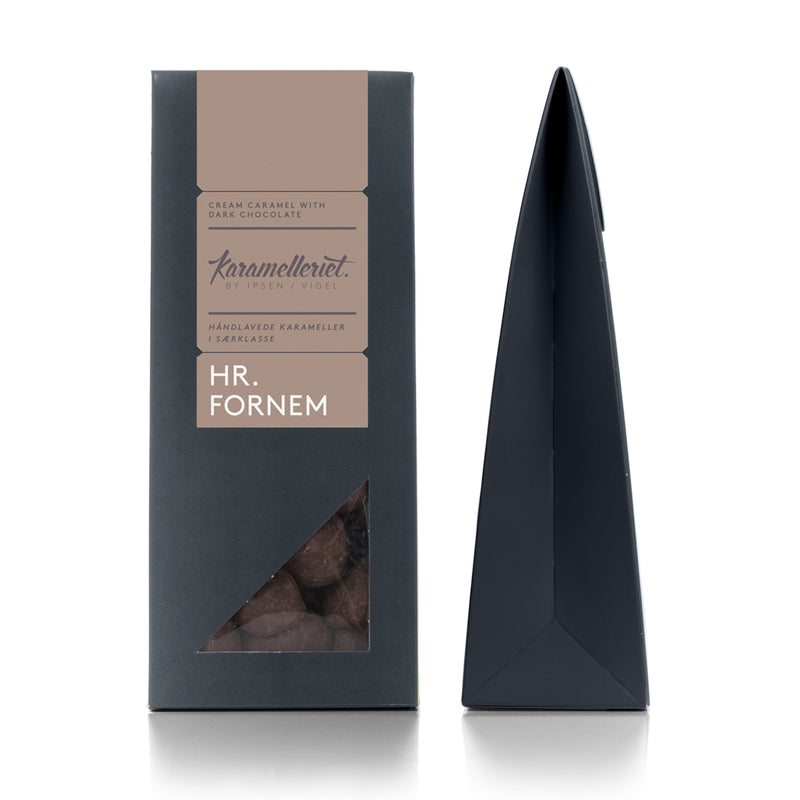 HR. FORNEM, 110g - Flødekaramel med salt & mørk chokolade