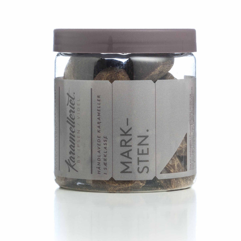 MARKSTEN 145g - Hård chokoladekaramel med lakrids